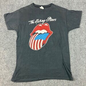 VTG 1981 Rolling Stones American Flag Tour Shirt Screen Stars XL Single Stitch
